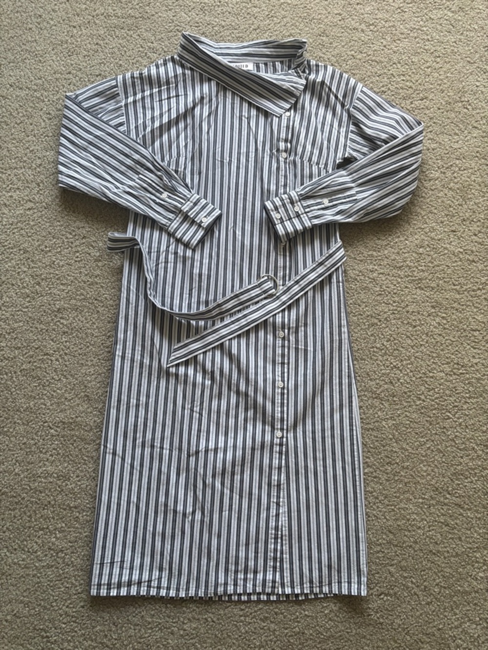 Striped Button-Down Dress
